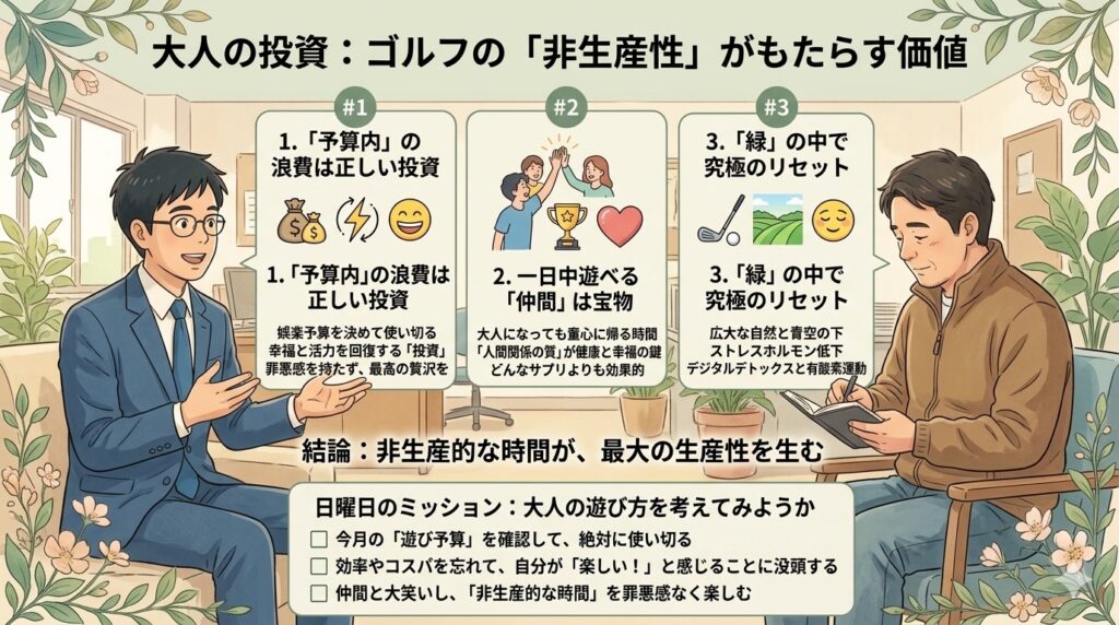 結論：生産性のない時間が、生産性を生む