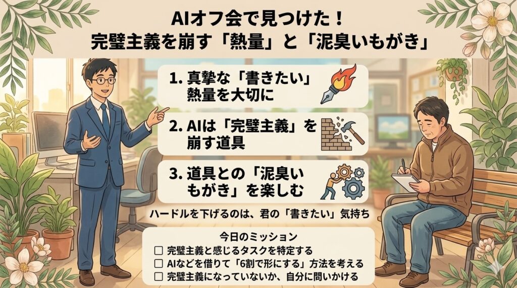 ハードルを下げるのは、AIじゃなくて君自身の「書きたい」気持ち。毎日ブログを書く