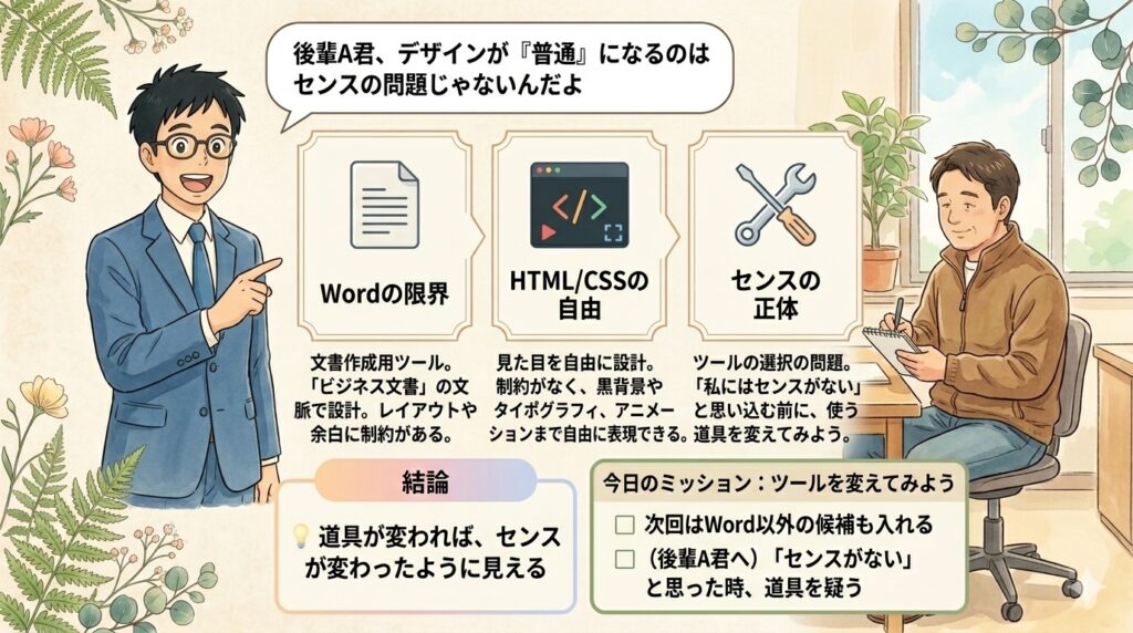 結論：道具が変わると、センスが変わったように見えるんだよ